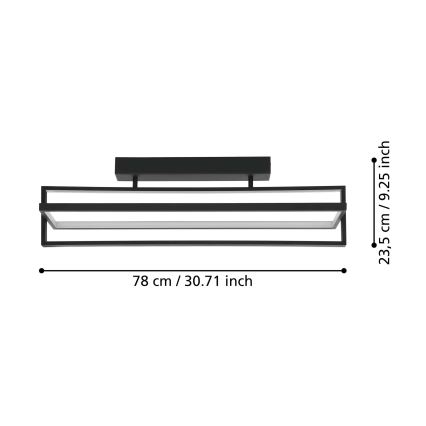 Eglo - LED Aptumšojama griestu lampa LED/34W/230V + tālvadības pults