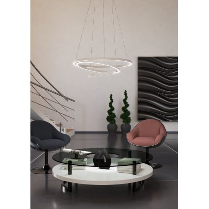 Eglo - LED Aptumšojama lustra ar auklu LED/43,2W/230V balta