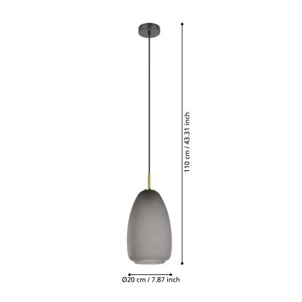 Eglo - Lustra ar auklu 1xE27/40W/230V