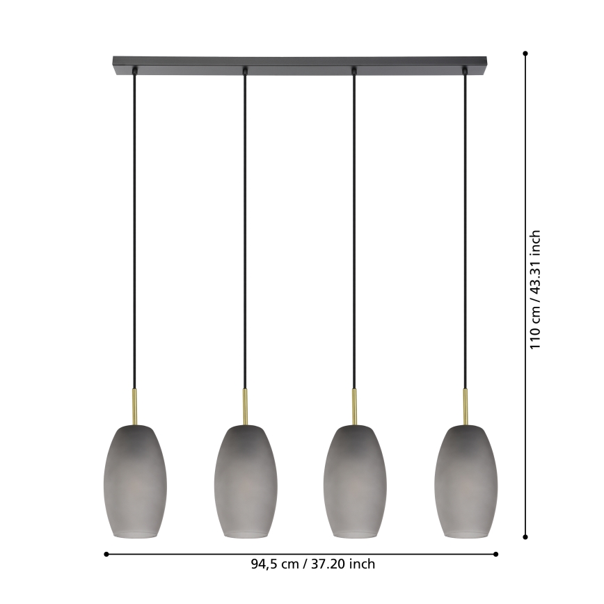 Eglo - Lustra ar auklu 4xE27/40W/230V