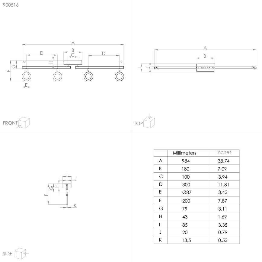 Eglo - LED Starmetis 4xLED/3,2W/230V + 2xLED/3,3W/230V