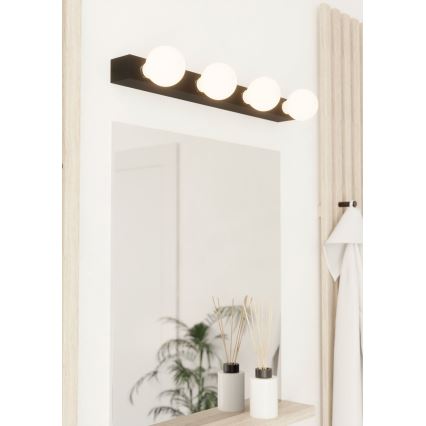 Eglo - Sienas lampa 4xE27/40W/230V melna