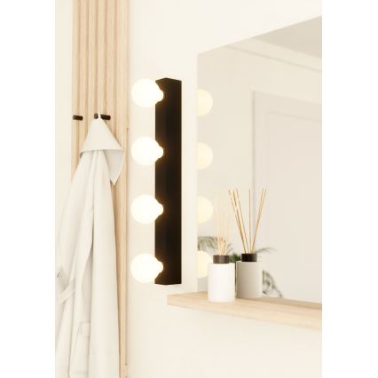 Eglo - Sienas lampa 4xE27/40W/230V melna