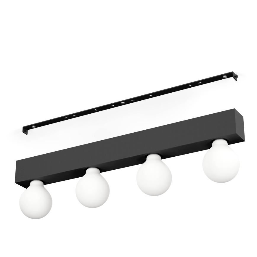 Eglo - Sienas lampa 4xE27/40W/230V melna