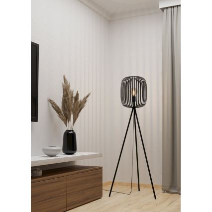 Eglo - Grīdas stāvlampa 1xE27/40W/230V melna