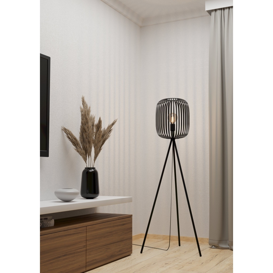 Eglo - Grīdas stāvlampa 1xE27/40W/230V melna