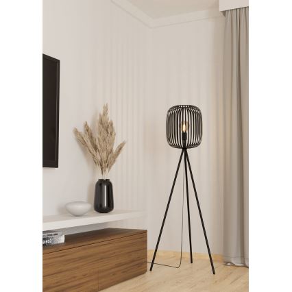 Eglo - Grīdas stāvlampa 1xE27/40W/230V melna