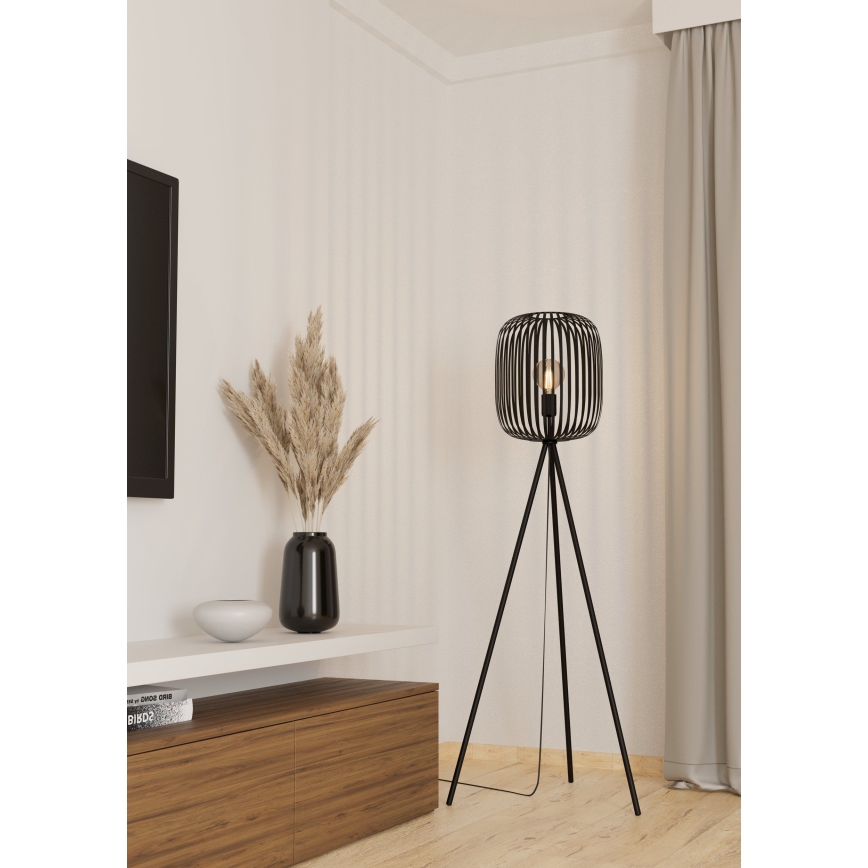 Eglo - Grīdas stāvlampa 1xE27/40W/230V melna