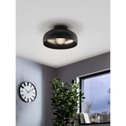 Eglo - Griestu lampa 1xE27/40W/230V melna