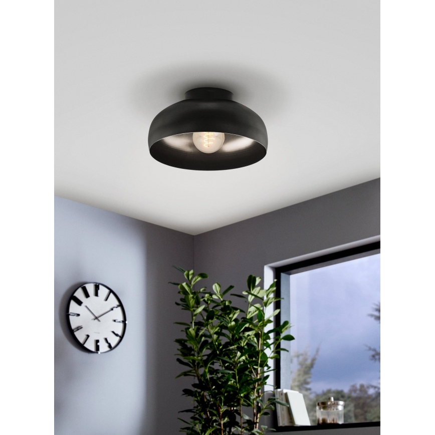 Eglo - Griestu lampa 1xE27/40W/230V melna
