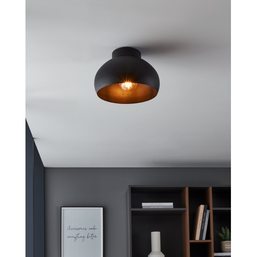 Eglo - Griestu lampa 1xE27/40W/230V melna