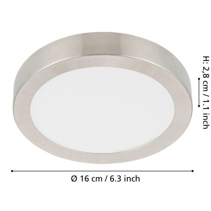 Eglo - LED Aptumšojama griestu lampa LED/11W/230V matēts hroms