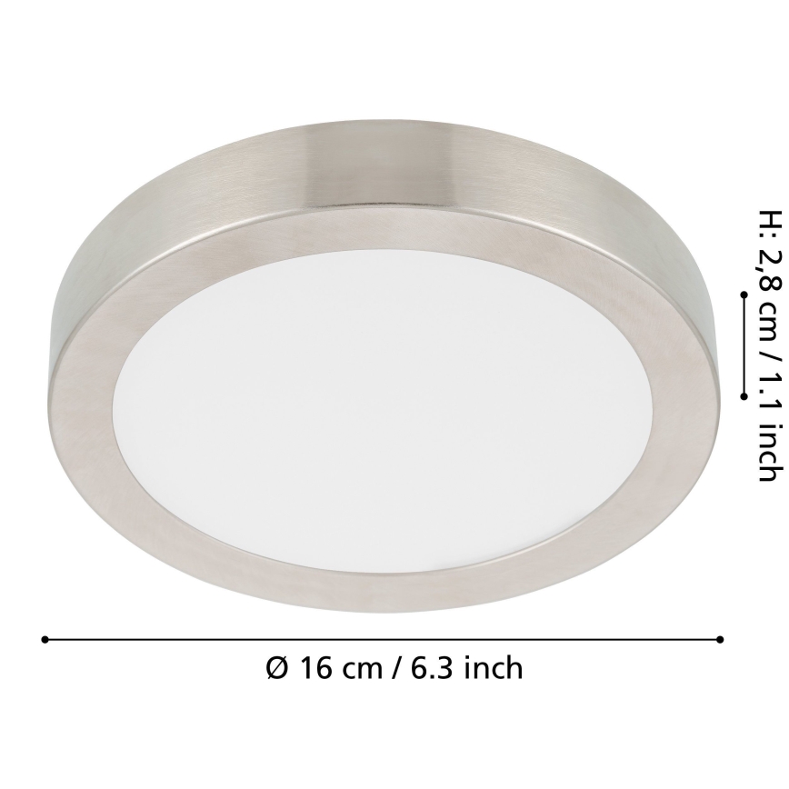 Eglo - LED Aptumšojama griestu lampa LED/11W/230V matēts hroms