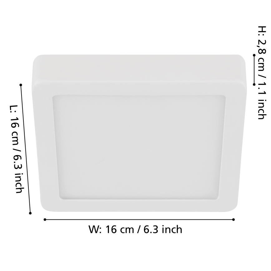 Eglo - LED Aptumšojama griestu lampa LED/11W/230V balta