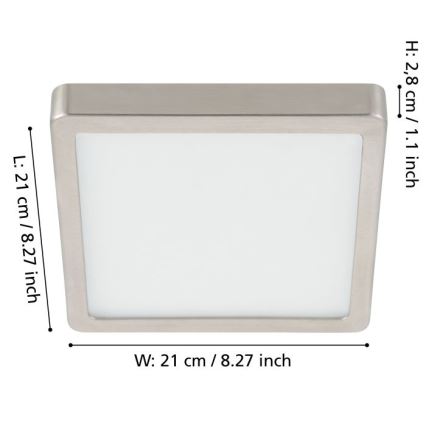 Eglo - LED Aptumšojama griestu lampa LED/17W/230V matēts hroms