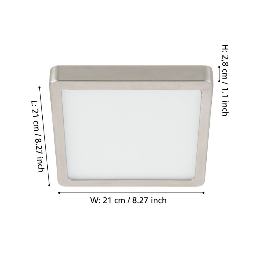 Eglo - LED Aptumšojama griestu lampa LED/17W/230V matēts hroms
