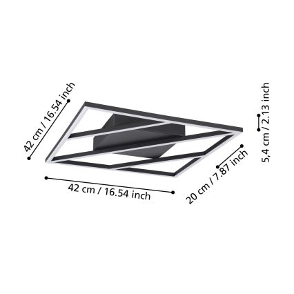 Eglo - LED Aptumšojama griestu lampa LED/21W/230V + tālvadības pults