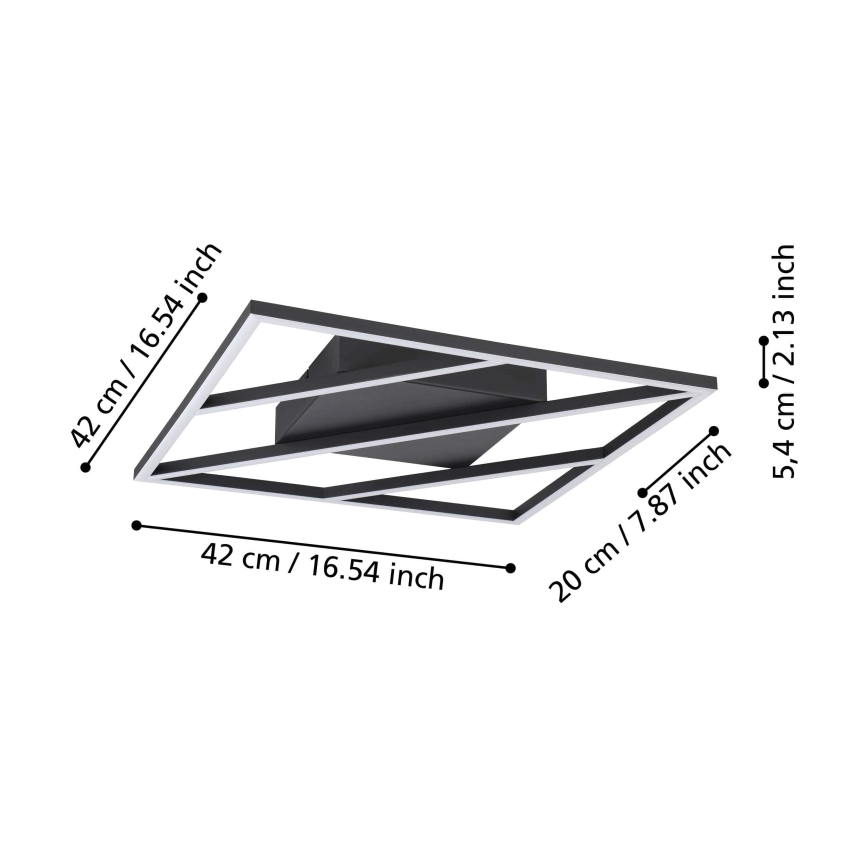 Eglo - LED Aptumšojama griestu lampa LED/21W/230V + tālvadības pults