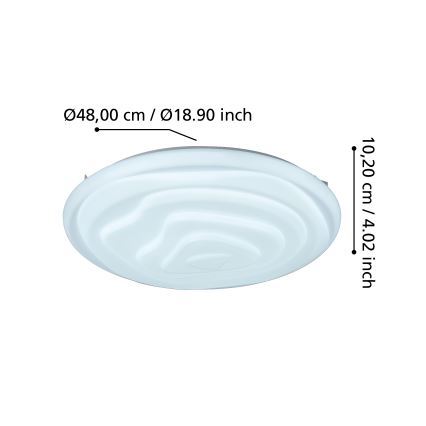 Eglo - LED Aptumšojama griestu lampa LED/20,8W/230V 3000-6500K + tālvadības pults