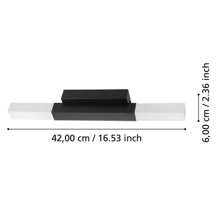 Eglo - LED Vannas istabas sienas lampa 2xLED/5,5W/230V IP44