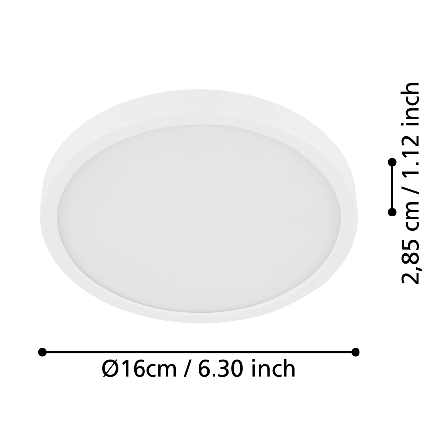 Eglo - LED Vannas istabas griestu lampa LED/11W/230V IP44 balta