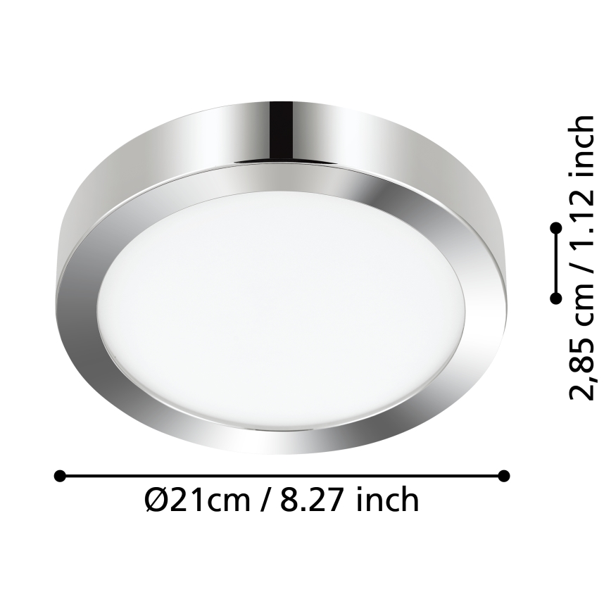 Eglo - LED Vannas istabas griestu lampa LED/17W/230V IP44 spīdīgi hromēts