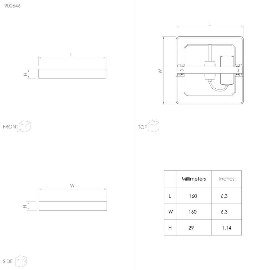 Eglo - LED vannas istabas griestu gaismeklis LED/11W/230V IP44 balts 16x16 cm