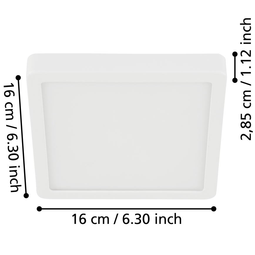 Eglo - LED Vannas istabas griestu lampa LED/11W/230V IP44 balta