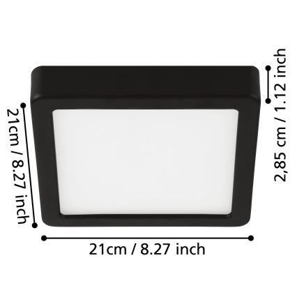 Eglo - LED Vannas istabas griestu lampa LED/17W/230V IP44 spīdīgi hromēts