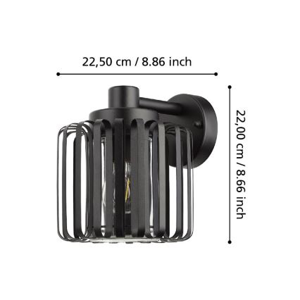 Eglo - Āra sienas lampa 1xE27/40W/230V IP65