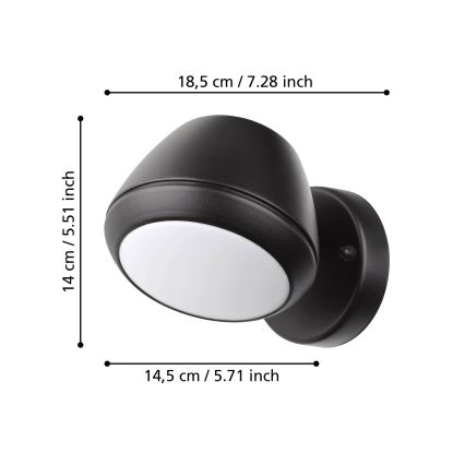 Eglo - LED Āra sienas lampa 1xGU10/4,6/230V IP44