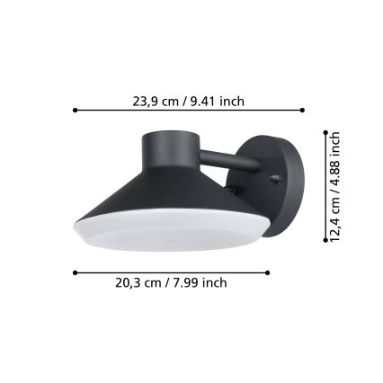 Eglo - LED Āra sienas lampa 1xGU10/4,6W/230V IP44