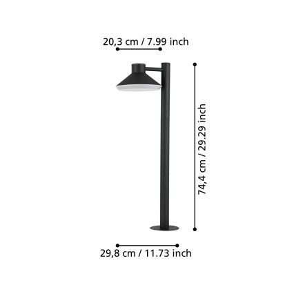 Eglo - LED Āra lampa 1xGU10/4,6W/230V IP44