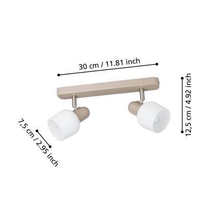 Eglo - Starmetis 2xE14/18W/230V