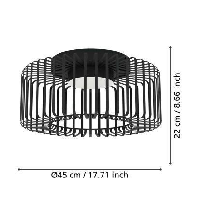 Eglo - LED RGBW Aptumšojama griestu lampa LED/22W/230V 2700-6500K