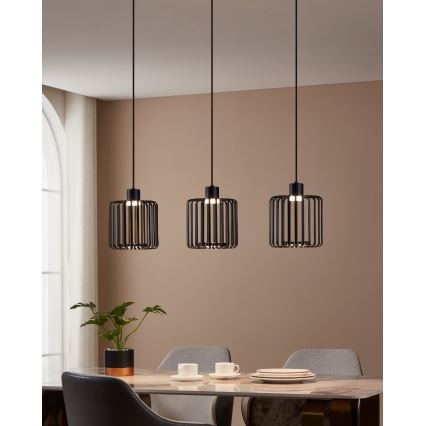 Eglo - LED RGBW Aptumšojuma lustra ar auklu 3xLED/3,7W/230V 2700-6500K