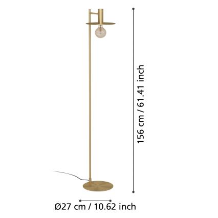Eglo - Grīdas stāvlampa 1xE27/40W/230V