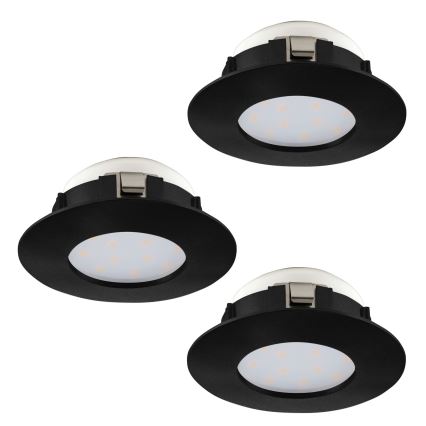 Eglo - OMPLEKTS 3x LED Iegremdējama vannas istabas lampa PINEDA LED/4,9W/230V IP44