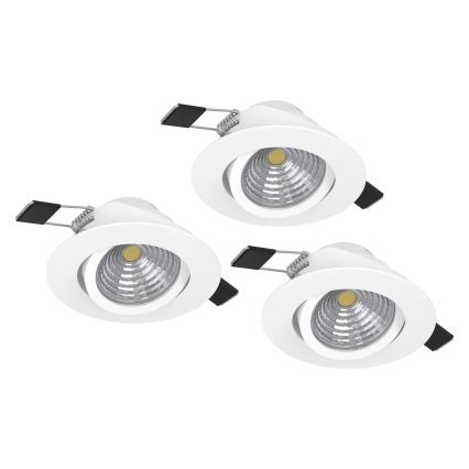 Eglo - KOMPLEKTS 3xLED Aptumšojama lampa 3xLED/6W/230V balta