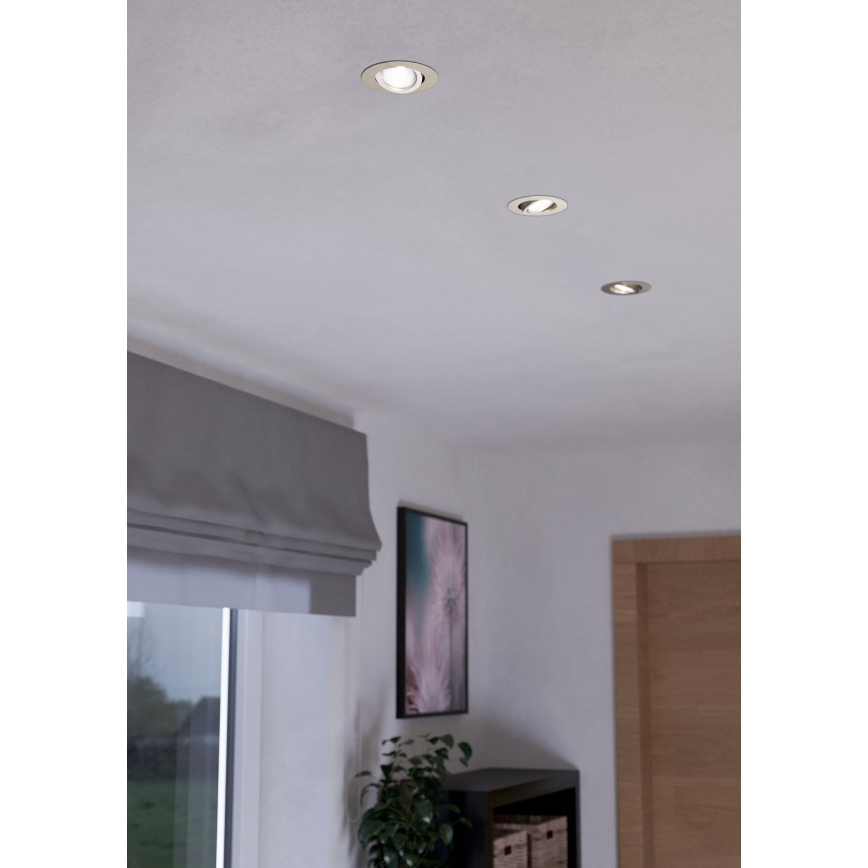 Eglo - KOMPLEKTS 3xLED Aptumšojama lampa 3xLED/6W/230V matēts hroms