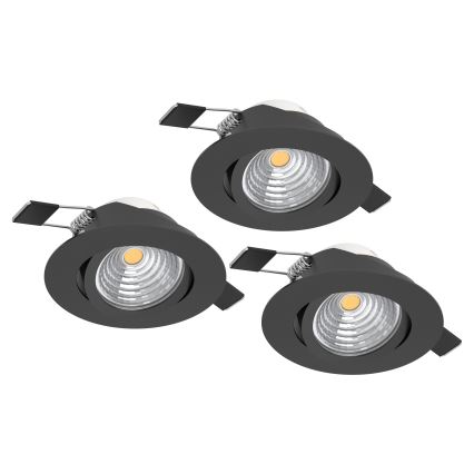 Eglo - KOMPLEKTS 3x LED Aptumšojama iegremdējama lampa SALICETO LED/6W/230V