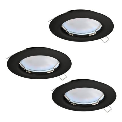 Eglo - KOMPLEKTS 3x LED Iegremdējama lampa PENETO 1xGU10/2,8W/230V