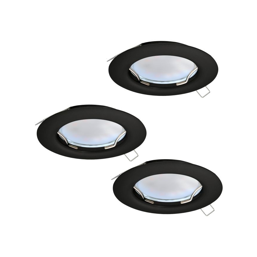 Eglo - KOMPLEKTS 3x LED Iegremdējama lampa PENETO 1xGU10/2,8W/230V