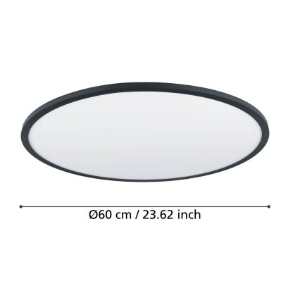 Eglo - LED Aptumšojama griestu lampa LED/41W/230V d. 60 cm melna