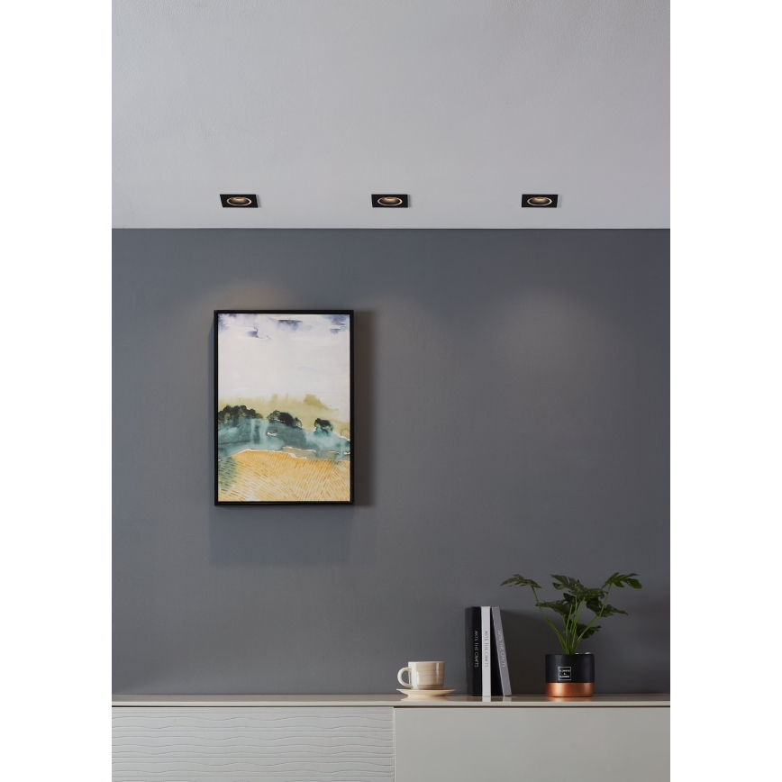Eglo - LED RGBW Aptumšojama piekaramo griestu lampa LED/4,7W/230V melna