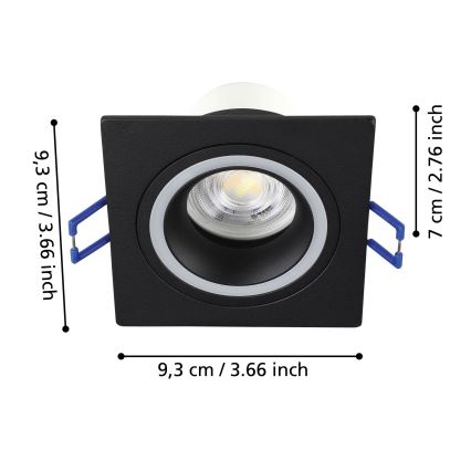 Eglo - LED RGBW Aptumšojama piekaramo griestu lampa LED/4,7W/230V melna