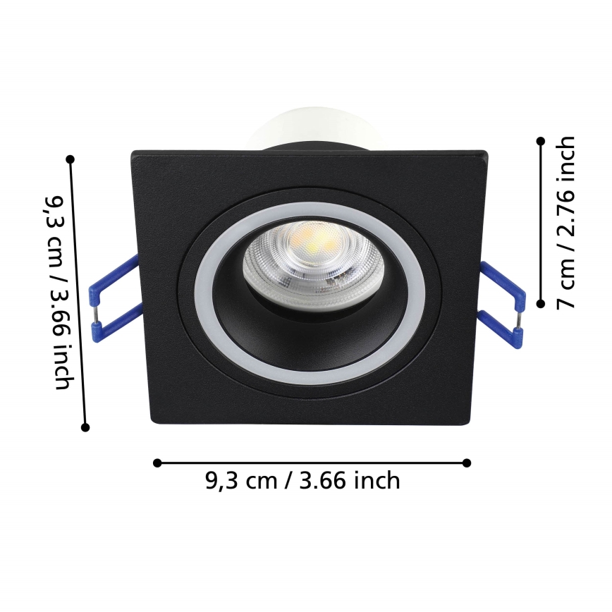 Eglo - LED RGBW Aptumšojama piekaramo griestu lampa LED/4,7W/230V melna