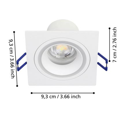 Eglo - LED RGBW Aptumšojama piekaramo griestu lampa LED/4,7W/230V balta