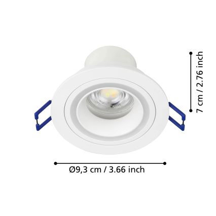 Eglo - LED RGBW Aptumšojama piekaramo griestu lampa LED/4,7W/230V balta