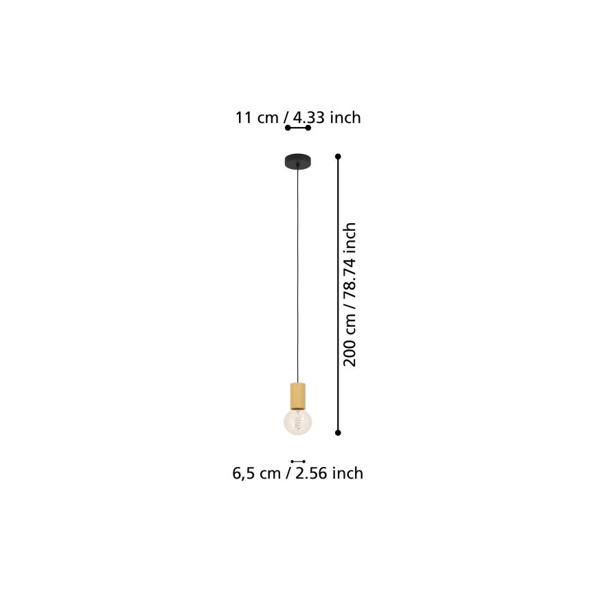 Eglo - Lustra ar auklu 1xE27/40W/230V brūna